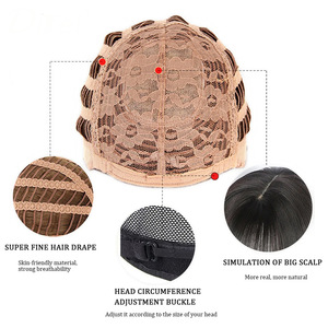 วิกผมตรงยาว 80 ซม. สีน้ำตาล ยี่ห้อในประเทศ เส้นผมทนความร้อนสูง แนวผมธรรมชาติ แบบเต็มศีรษะ - Product Image 3