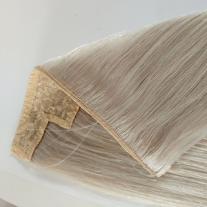 Extensión de cabello sin caída de alta calidad, venta al por mayor, Halo virgen, Rubio humano 100% sin procesar, con tapa - Product Image 6
