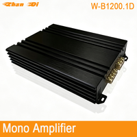 Amplificateur de subwoofer de voiture monobloc 1 Ohm RMS 1200W, pleine gamme, boost de basses puissant, SPL de pointe, classe D, BassBoost