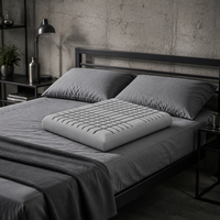 Oreiller ergonomique en mousse à mémoire de forme à rainures, haute résilience, pour le soin du cou, pour le sommeil quotidien des adultes