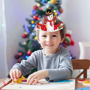 Nouveau chapeau en papier du <span class=keywords><strong>père</strong></span> <span class=keywords><strong>Noël</strong></span> du festival de <span class=keywords><strong>Noël</strong></span> pour les décorations de fête et les accessoires d'habillage - Product Image 1