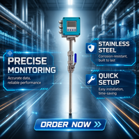 Sensor de Flujo Electromagnético de Inserción, Acero Inoxidable, 0.05-10m/s, Precisión de ±2%, OEM ODM, para Monitoreo de Flujo de Líquidos Industriales