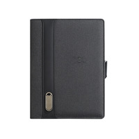 Carnet de Notes A5 en Cuir PU Personnalisé avec Recharge Sans Fil, Agenda, Banque d'Alimentation Multifonction et Logo Lumineux Rechargeable