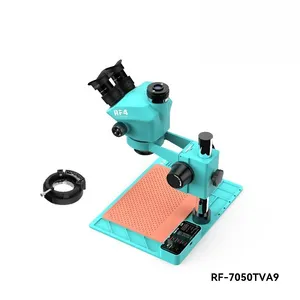 Microscopio Stereo Trinoculare RF4 RF-7050TVA9 con Zoom 7-50X, Base Grande Antipolvere per Riparazione <span class=keywords><strong>Cellulari</strong></span> e Formazione - Product Image 3