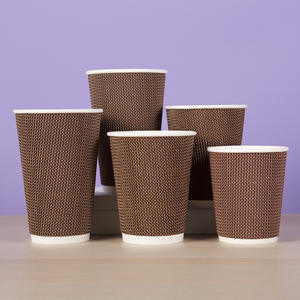 Tasse à café en papier à <span class=keywords><strong>triple</strong></span> couche isolée de 8oz, anti-brûlure - Product Image 2