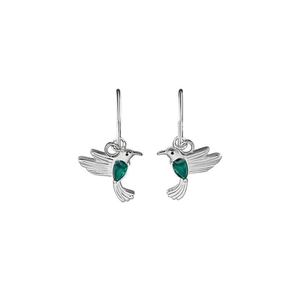 Orecchini Pendenti E2712 a Forma di Colibrì con Taglio a Pera Verde, Montatura in Lega, Gioielli di Moda per Donna, Idea Regalo - Product Image 1