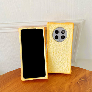 เคสโทรศัพท์3D ขนมปังปิ้งกันตกสำหรับ Huawei <span class=keywords><strong>60</strong></span> Pro 50 Mate <span class=keywords><strong>60</strong></span>/40 Honor 90 80ซิลิโคนสำหรับ <span class=keywords><strong>iPhone</strong></span> 17/16/15 PRO MAX Apple 14/13 - Product Image 1