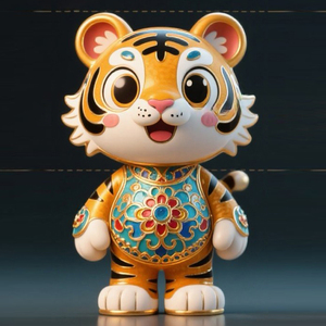 Di sản văn hóa phi vật thể sản phẩm sáng tạo cloisonne Tiger - Product Image 1