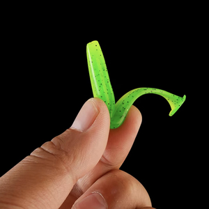 Leurres souples en PVC à queue <span class=keywords><strong>de</strong></span> pagaie <span class=keywords><strong>pour</strong></span> <span class=keywords><strong>la</strong></span> pêche en eau douce (rivière, lac, ruisseau) – Appâts <span class=keywords><strong>de</strong></span> surface <span class=keywords><strong>pour</strong></span> bar, saumon, tilapia, dorade – <span class=keywords><strong>Vers</strong></span> bionique - Product Image 2