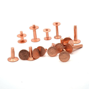 Remache de cabeza de 9 mm, diámetro de 3.3 mm, remache y arandela de cobre macizo para cuero - Product Image 1