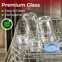 Bocaux en verre pour miel avec séparation sec/humide, stérilisables à la vapeur, grande capacité pour le stockage alimentaire en cuisine