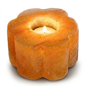 Support de bougie chauffe-plat en forme de fleur de sel de l'Himalaya, fait main, en sel rocheux naturel, décoration d'ambiance pour la maison, vente en gros - Product Image 1