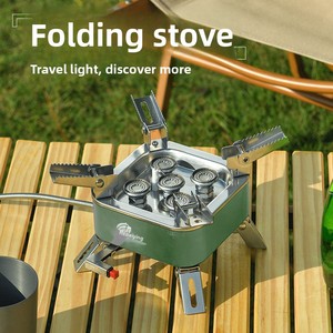 Fornello a <span class=keywords><strong>Gas</strong></span> Portatile a Cinque Stelle con Acciaio Inossidabile, Capacità 3-5 Persone, Attrezzatura per Barbecue e Picnic all'Aperto - Product Image 5