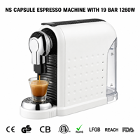 Machine à expresso 19 bars compatible avec les dosettes NS/ESE pour usage domestique et commercial