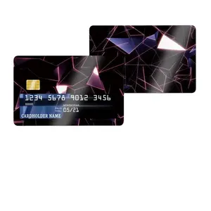 定制设计彩色防水可拆卸紫外印刷卡通信用卡封面贴纸