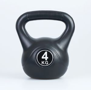 Vente d'équipement de gymnastique personnalisée en plastique noir ciment rempli de sable PVC Kettlebell Set Competition 2kg 8kg <span class=keywords><strong>10kg</strong></span> 12kg 16kg 18kg 20kg 24kg - Product Image 5
