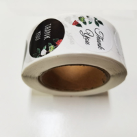 Autocollants de remerciement imperméables imprimés de logo personnalisé étiquette adhésive en rouleau de vinyle autocollants de remerciement pour les petites entreprises