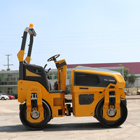 En stock : Compacteur routier 3 tonnes certifié CE, à double tambour, moteur diesel, autoporté, pour la construction routière, à vendre