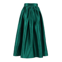 Jupe longue en satin unie élégante pour femme, personnalisable, vente en gros, bretelles spaghetti, séchage rapide, style chic et décontracté