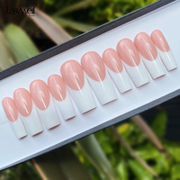 Faux ongles Easywell Fashion French Tips à marque privée, longs, à presser, amovibles, 30 pièces, pour festival