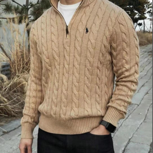 Maglioni Invernali da <span class=keywords><strong>Uomo</strong></span> Personalizzati, Pullover in Poliestere/Cotone con Logo in Rilievo sul Davanti - Product Image 5