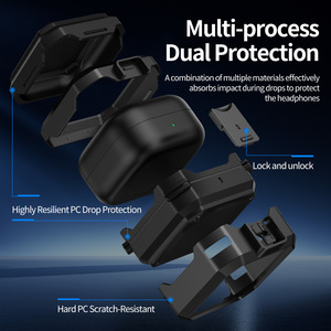 Nouvel étui pour écouteurs Samsung <span class=keywords><strong>Galaxy</strong></span> <span class=keywords><strong>Buds</strong></span> 4 <span class=keywords><strong>Pro</strong></span>/<span class=keywords><strong>Buds</strong></span> 4 avec clip de verrouillage sécurisé, coque de protection rigide antichoc pour hommes et femmes - Product Image 5