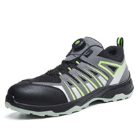 SG72-4 Zapatos de Seguridad Transpirables con Hebilla Giratoria para Hombre, Zapatos de Trabajo con Puntera de Acero Antiaplastamiento y Antipinchazos para Hombre