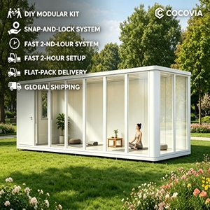 COCOVIA Maison de jardin modulaire préfabriquée à construire soi-même, Cabines de jardin préfabriquées, Appartement de jardin à monter en 2 heures - Product Image 1