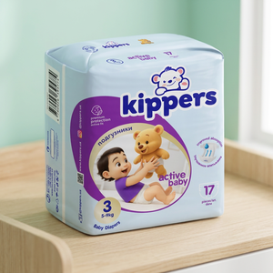 Couches jetables Kippers pour bébé, taille 3, protection anti-fuites, douces, respirantes, haute absorption, paquet de 17 pièces pour usage quotidien, pour approvisionnement en gros - Product Image 3