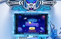Table de hockey sur air interactive pour 4 joueurs avec lumières LED, jeu d'arcade à monnayeur, multilingue (espagnol et anglais)