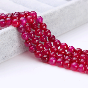 Pierres précieuses naturelles à taille brillante pour la fabrication de bijoux, perles d'agate et de cornaline de 8 mm et 3 mm de hauteur - Product Image 6