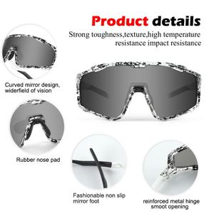 Clear Frame <b>Eyewear</b> Large Oversized Bike Sunglasses Polarized Cycling Safety Protect Cricket Sports Glasses for Men - Product Image 2
