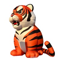 Tigres gonflables personnalisés en forme de dessin animé du fabricant – Accessoires décoratifs d'extérieur épaissis pour centres commerciaux et places publiques