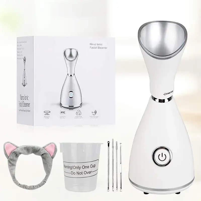 Factory Price Ionic Facial Steamer Warm Mist Nano Face Steamer Facial mit Free Blackhead Remover Kit