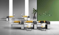 Meubles de bureau modulaires en bois modernes et postes de travail pour bureaux ouverts, immeubles de bureaux, écoles et usage domestique