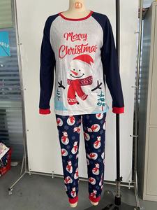 Conjunto de Calças Térmicas de Natal para Família, Pijamas de Malha com Logotipo, Roupas Tal Mãe Tal Filha com Logotipo Frontal para Outono Inverno - Product Image 3