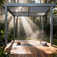 Pergola Bioclimatique Moderne de Luxe en Aluminium, Étanche, avec Toit à Lames Orientables, pour Jardin, Terrasse et Patio, Résistante aux Intempéries
