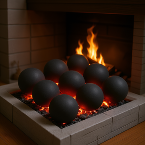 Bolas de Cerámica para Chimenea de 4 Pulgadas, Reutilizables, Redondas, para Chimeneas de Gas Interiores, Diseño Minimalista - Product Image 2