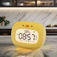 Diskon besar desain bebek lucu jam Alarm Digital LED pewaktu kuarsa Modern untuk dekorasi kamar anak-anak untuk penggunaan Desktop