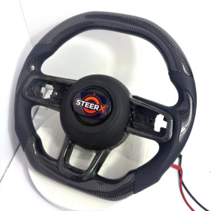 Volante de Fibra de Carbono Forjado y Calefactado con Luz LED de Cambio de Marcha, Ajuste Personalizado para <span class=keywords><strong>Jeep</strong></span> Wrangler JL 2018-2025 Gladiator JT <span class=keywords><strong>Rubicon</strong></span> Pick Up - Product Image 3