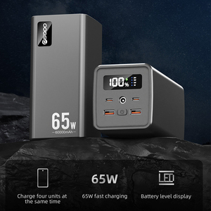 2025년형 대용량 휴대용 모바일 충전기 배터리 60000mAh PD 65W 노트북 보조배터리 100W 20000mAh 30000mAh 파워뱅크 노트북 - Product Image 4