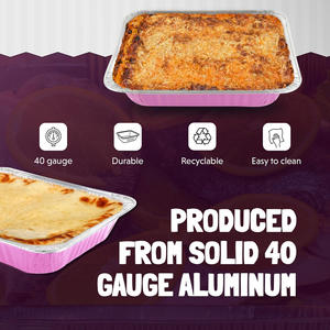 Logo personnalisé Conteneur en papier d'aluminium de la compagnie aérienne Casserole de transport Casserole en papier d'aluminium avec couvercle - Product Image 3