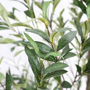 Realistico arredamento interno albero di olivo artificiale con rami <span class=keywords><strong>marroni</strong></span> rimovibili Olive nere supporto in ferro nero in vera seta <span class=keywords><strong>foglie</strong></span> - Product Image 2