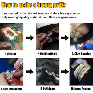 पास डायमंड टेस्टर राजकुमारी कट कस्टम मोइससानाइट ग्रिल्ज़ लक्जरी हाइप गहने <span class=keywords><strong>925</strong></span> दांतों के लिए डेंटल ग्रिल - Product Image 3