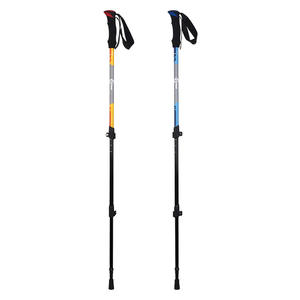 Bastones de Trekking de Aleación de Aluminio para Exteriores, 3 Secciones, Antichoque, con Bloqueo Externo, Punta de Goma, Mango de EVA - Product Image 1