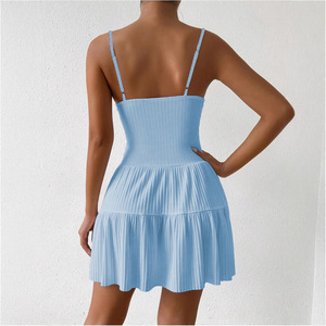 Zy243 2025 New Fashion Halter Backless Knitwear Elegant Ladies Knit <strong>Dress</strong> Women's Summer Bikini <strong>Dress</strong> Sexy Beachwear <strong>Dress</strong> - Product Image 2
