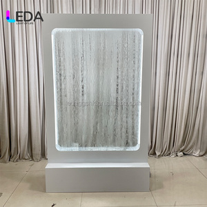 LEDA Support de toile de fond LED moderne en métal détachable avec cascade lumineuse pour événements et panneaux de bienvenue de mariage - Product Image 4