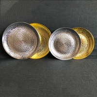 11/13 "4 couleurs rond en plastique galvanisé motif plaque fruits plat bol plateau décoratif chargeur assiettes pour la décoration de mariage