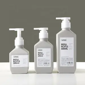 Chai Bơm Nhựa Hình Vuông Đổ Đầy Phổ Biến Từ Nhà Máy MOQ 3000 Chai Dầu Gội Dưỡng Da 280Ml 400Ml Chai Xà Phòng Dạng Lỏng - Product Image 3