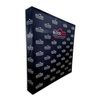 Mur d'affichage en tissu tendu droit personnalisé en aluminium, écologique et durable, pour stand d'exposition et bannière de salon professionnel